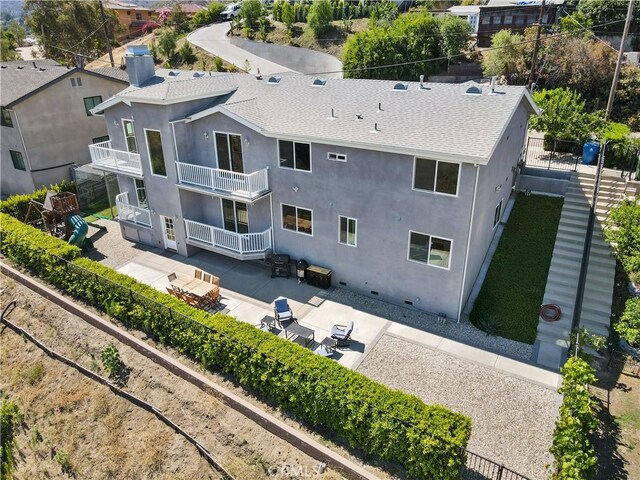 view from above of property