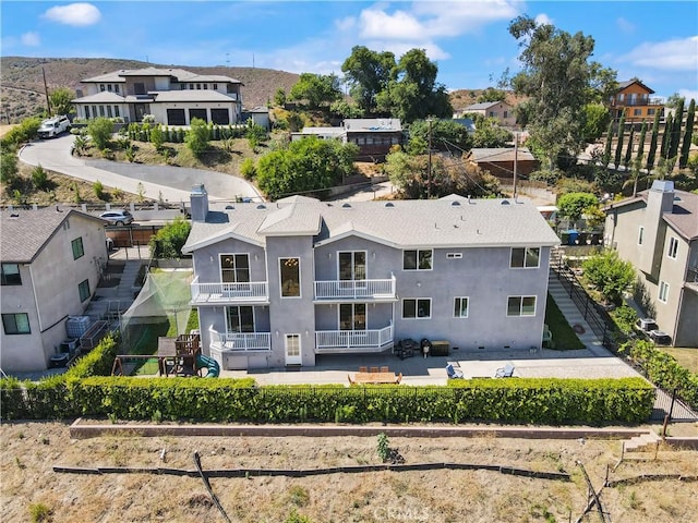 aerial perspective of suburban area