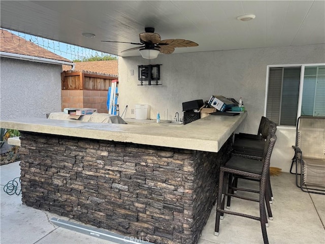 14825 Cranbrook Ave, Hawthorne, CA 90250 - view of patio featuring fence and a ceiling fan