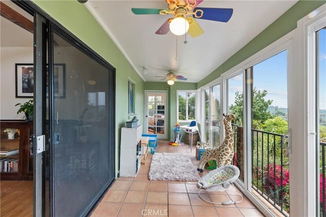 641 Sunnyhill Dr, Los Angeles, CA 90065 - sunroom featuring tile patterned flooring