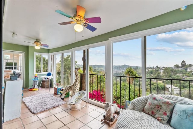 641 Sunnyhill Dr, Los Angeles, CA 90065 - sunroom with tile patterned floors and healthy amount of natural light