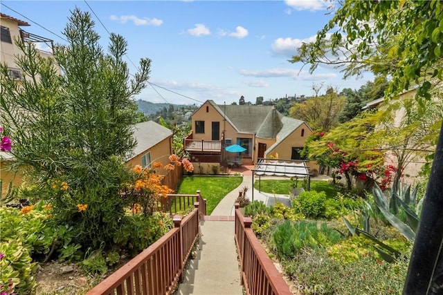 641 Sunnyhill Dr, Los Angeles, CA 90065 - rear view of house featuring a wooden deck
