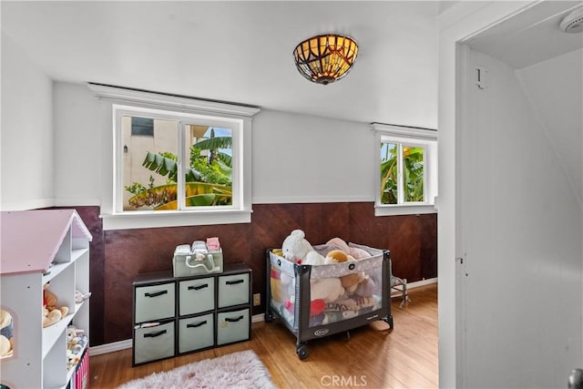 641 Sunnyhill Dr, Los Angeles, CA 90065 - bedroom with wood finished floors and lofted ceiling