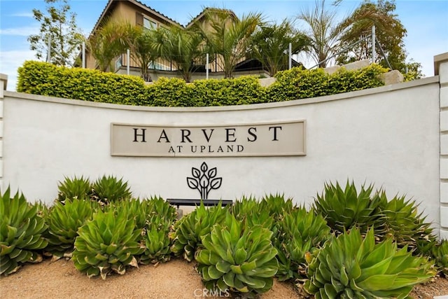view of community sign