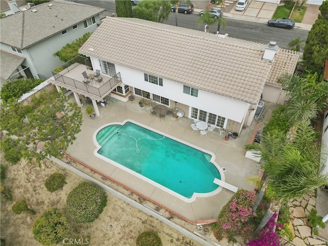 11806 Thunderbird Ave, Porter Ranch, CA 91326 - swimming pool with a diving board and a patio area