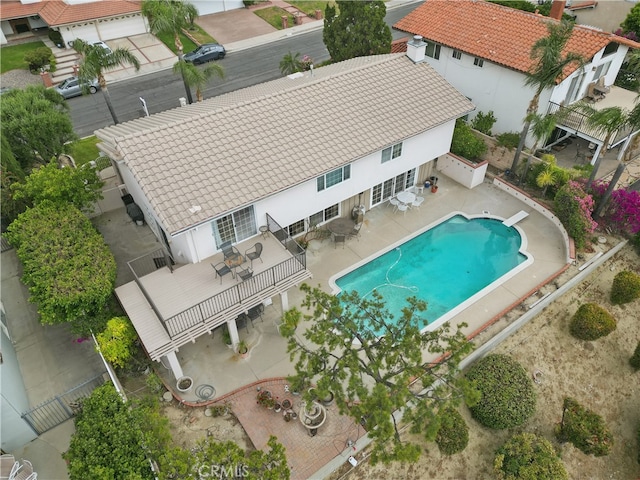11806 Thunderbird Ave, Porter Ranch, CA 91326 - aerial view of property and surrounding area featuring a pool