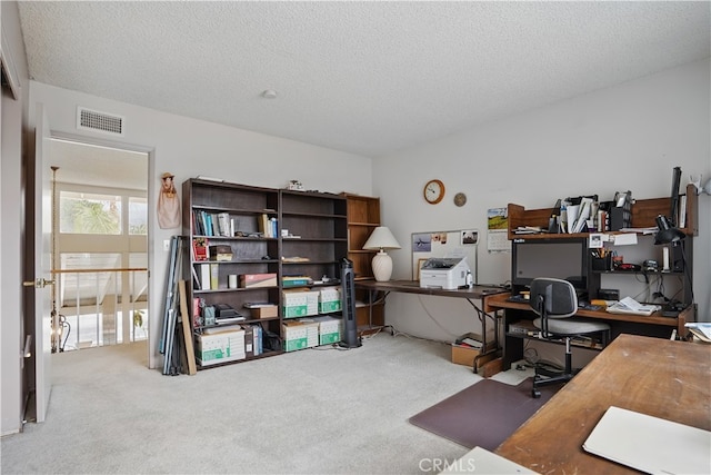 11806 Thunderbird Ave, Porter Ranch, CA 91326 - carpeted home office with a textured ceiling