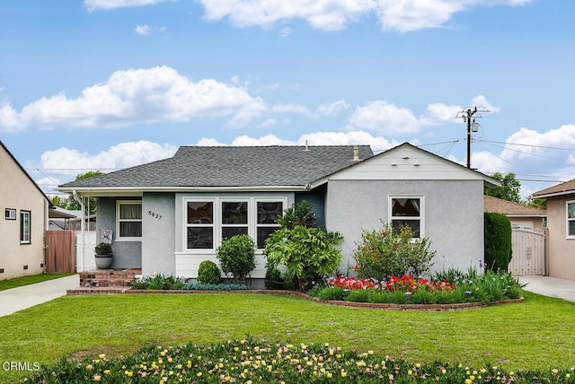 5627 Huddart Ave, Arcadia, CA 91006 - bungalow-style house with stucco siding, a gate, and roof with shingles