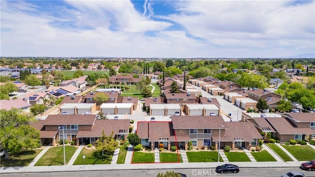 aerial view of residential area