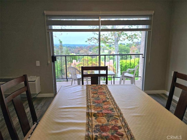 3364 Punta Alta D, Laguna Woods, CA 92637 - bedroom with baseboards, access to outside, and wood finished floors