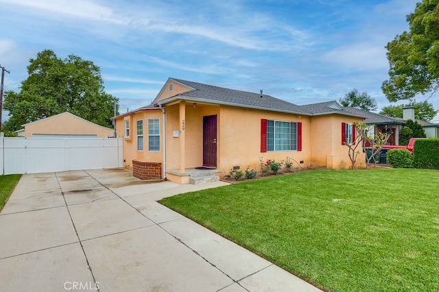 view of front of home featuring stucco siding and a garage