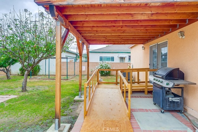 view of patio / terrace with area for grilling