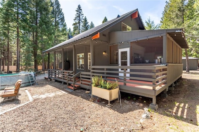 8269 Lost Mill Rd, Shingletown, CA 96088 - back of property featuring a wooden deck