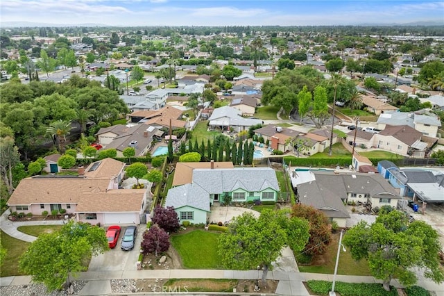 aerial view of residential area