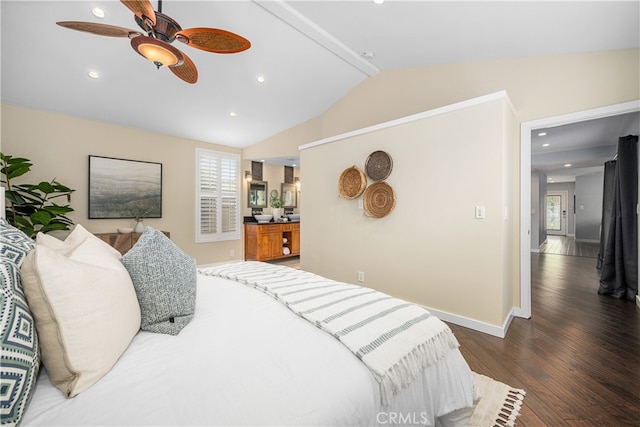 3113 San Anseline Ave, Long Beach, CA 90808 - bedroom featuring wood finished floors, baseboards, and recessed lighting
