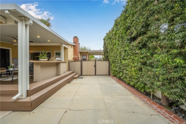 3113 San Anseline Ave, Long Beach, CA 90808 - view of patio with a gate