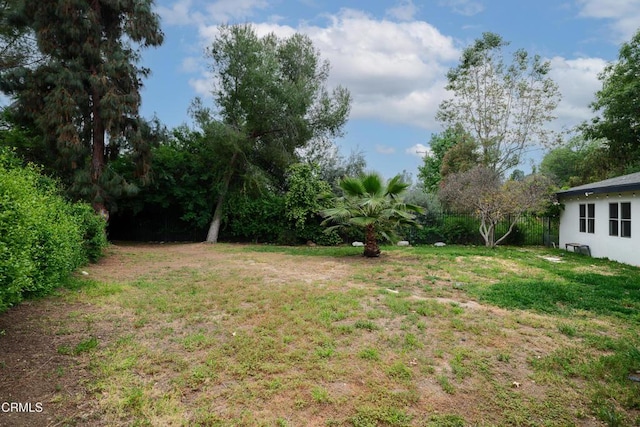 view of grassy yard