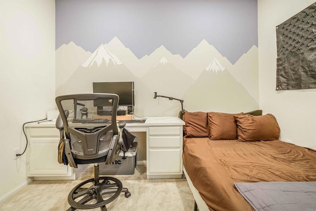 1445 Suwerte Ave Unit 4, Chula Vista, CA 91915 - bedroom featuring an office area, light carpet, and baseboards