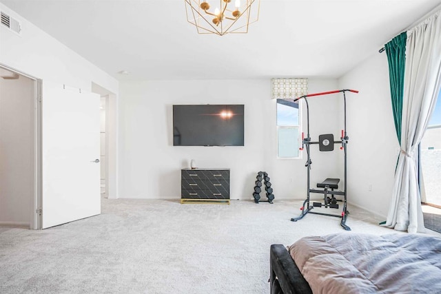 1445 Suwerte Ave Unit 4, Chula Vista, CA 91915 - bedroom with carpet flooring and a chandelier