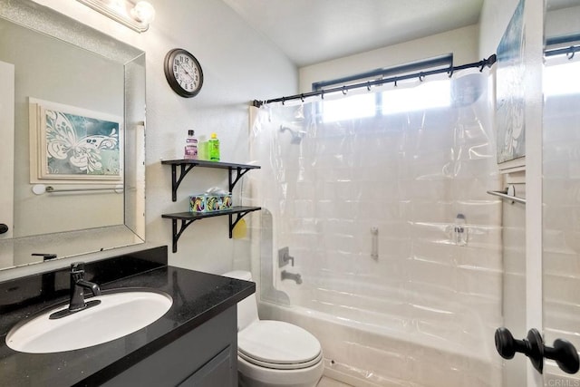 3113 Buena Hills Dr, Oceanside, CA 92056 - bathroom with toilet, shower / tub combo, and vanity