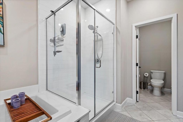 1840 Mint Unit 6, Chula Vista, CA 91915 - full bath featuring a shower stall, a bath, and tile patterned flooring