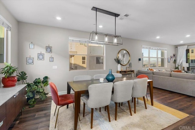 1840 Mint Unit 6, Chula Vista, CA 91915 - dining area featuring dark wood-type flooring and recessed lighting
