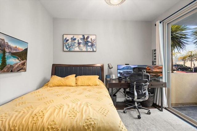 1840 Mint Unit 6, Chula Vista, CA 91915 - bedroom featuring wood finished floors, a desk, and access to exterior