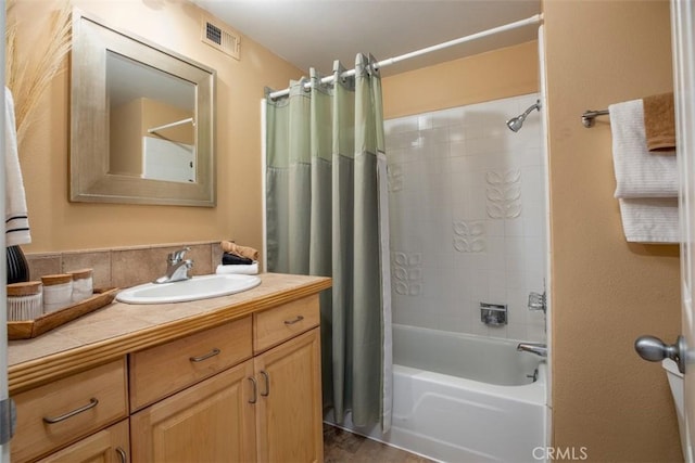 24111 Marathon St, Mission Viejo, CA 92691 - bathroom featuring shower / tub combo with curtain and vanity