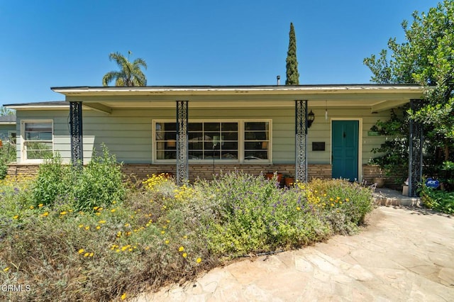 view of front of home with a porch