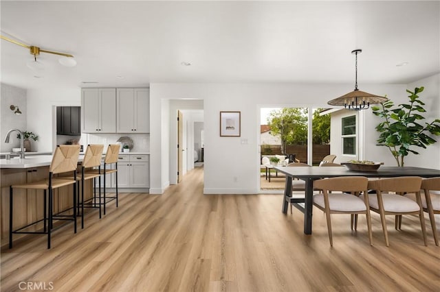 2153 Stanbridge Ave, Long Beach, CA 90815 - dining room with light wood-style flooring and baseboards