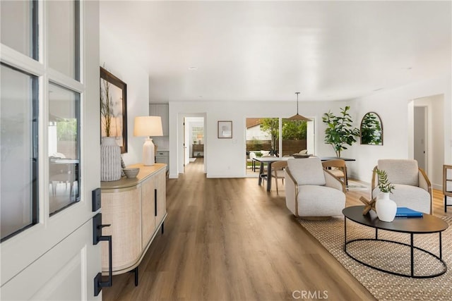 2153 Stanbridge Ave, Long Beach, CA 90815 - living area with wood finished floors and baseboards