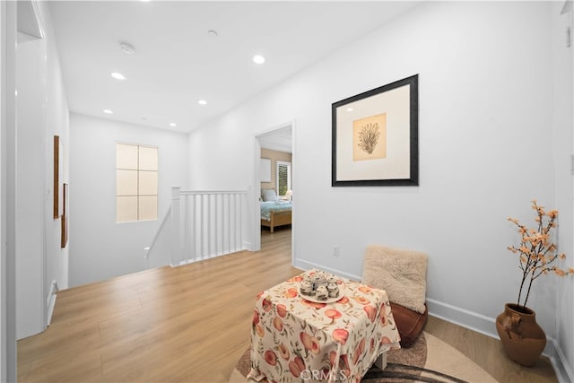 54 Painted Cameo, Irvine, CA 92602 - living area with an upstairs landing, wood finished floors, and recessed lighting