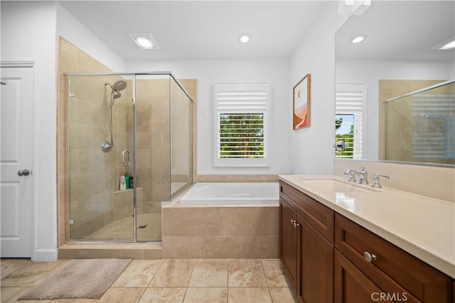 54 Painted Cameo, Irvine, CA 92602 - bathroom with a stall shower, a garden tub, and vanity