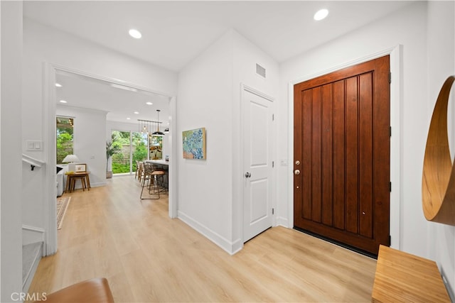 54 Painted Cameo, Irvine, CA 92602 - foyer featuring light wood finished floors, recessed lighting, and baseboards