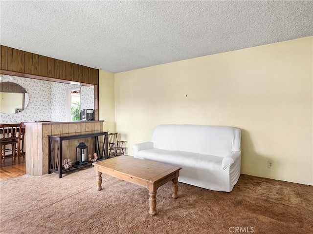 1234 N Ontario St, Burbank, CA 91505 - living area with carpet flooring and a textured ceiling