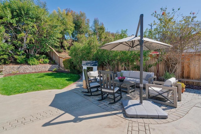 view of patio / terrace with outdoor lounge area