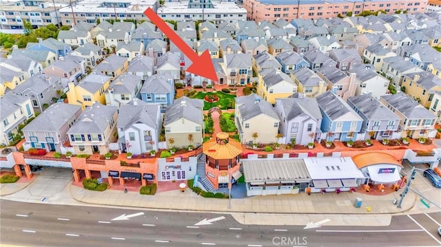 aerial view of residential area