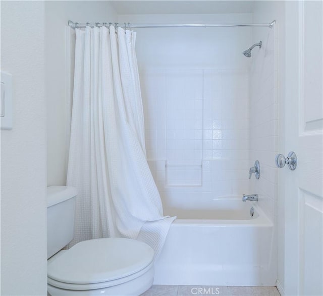 12671 Nicklaus Ln, Tustin, CA 92782 - full bathroom with toilet, shower / tub combo with curtain, and tile patterned flooring