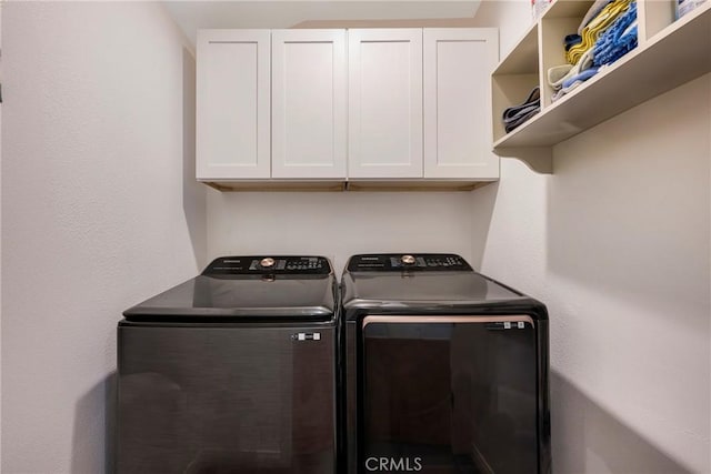 812 N Fern St, Orange, CA 92867 - clothes washing area with independent washer and dryer and cabinet space