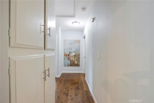 812 N Fern St, Orange, CA 92867 - corridor featuring dark wood-style flooring and baseboards