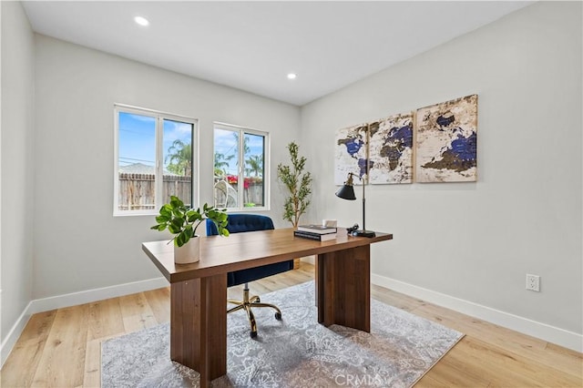 6838 Belmar Ave, Reseda, CA 91335 - office space featuring light wood finished floors, baseboards, and recessed lighting