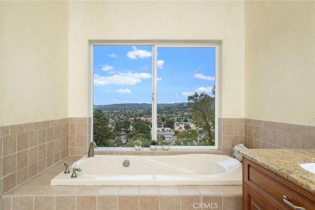 12336 Circula Panorama, North Tustin, CA 92705 - full bath featuring a bath, vanity, and healthy amount of natural light