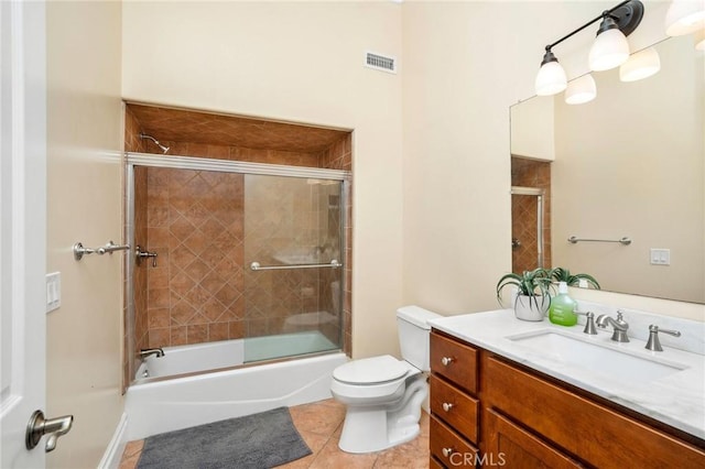 12336 Circula Panorama, North Tustin, CA 92705 - bathroom with vanity, combined bath / shower with glass door, and tile patterned flooring