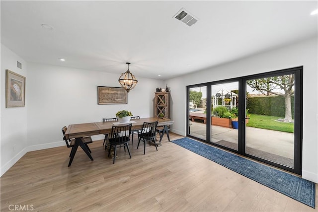 20011 Colgate Cir, Huntington Beach, CA 92646 - dining room with light wood-style floors, baseboards, recessed lighting, and a chandelier