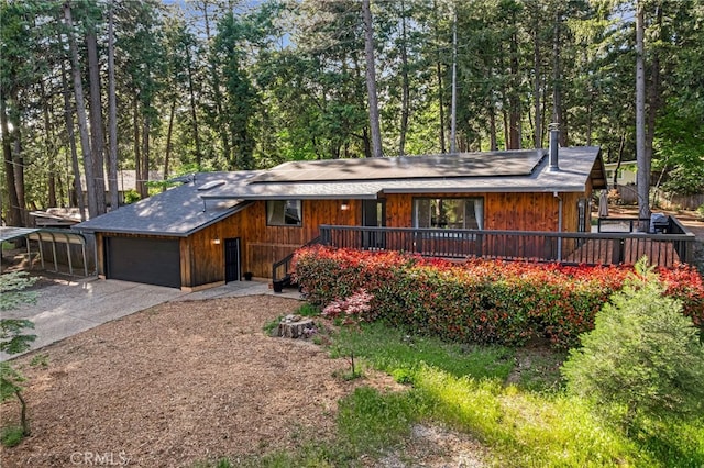 14315 Troy Way, Magalia, CA 95954 - view of front of property with an attached garage, driveway, roof with shingles, and covered porch