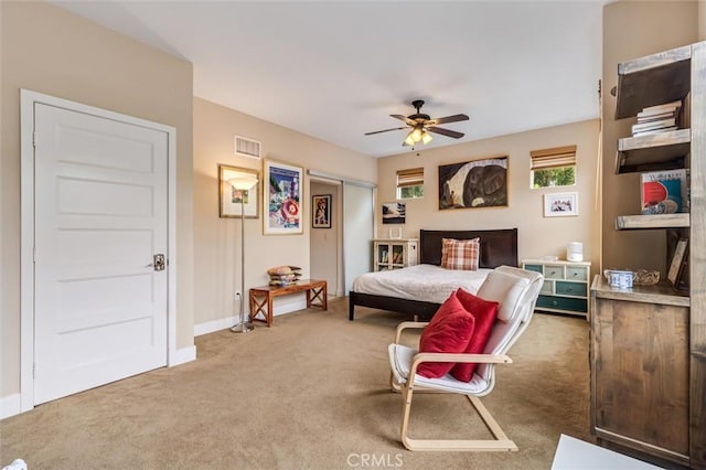 46 Beacon Way, Aliso Viejo, CA 92656 - bedroom with carpet, baseboards, ceiling fan, and a closet