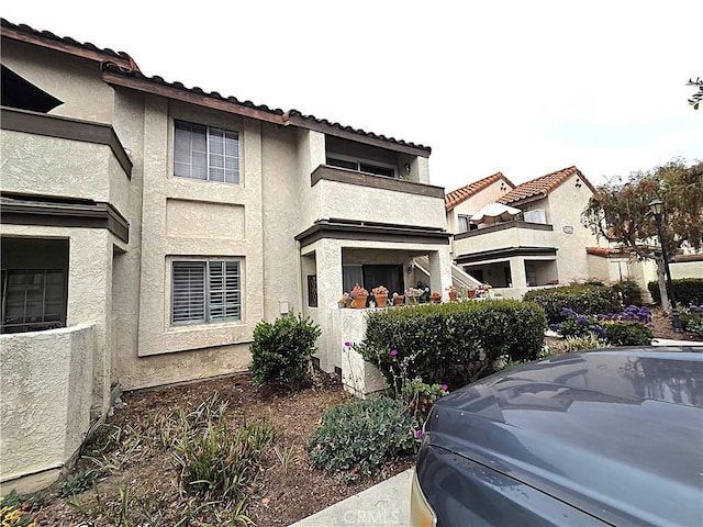 view of front of home with stucco siding