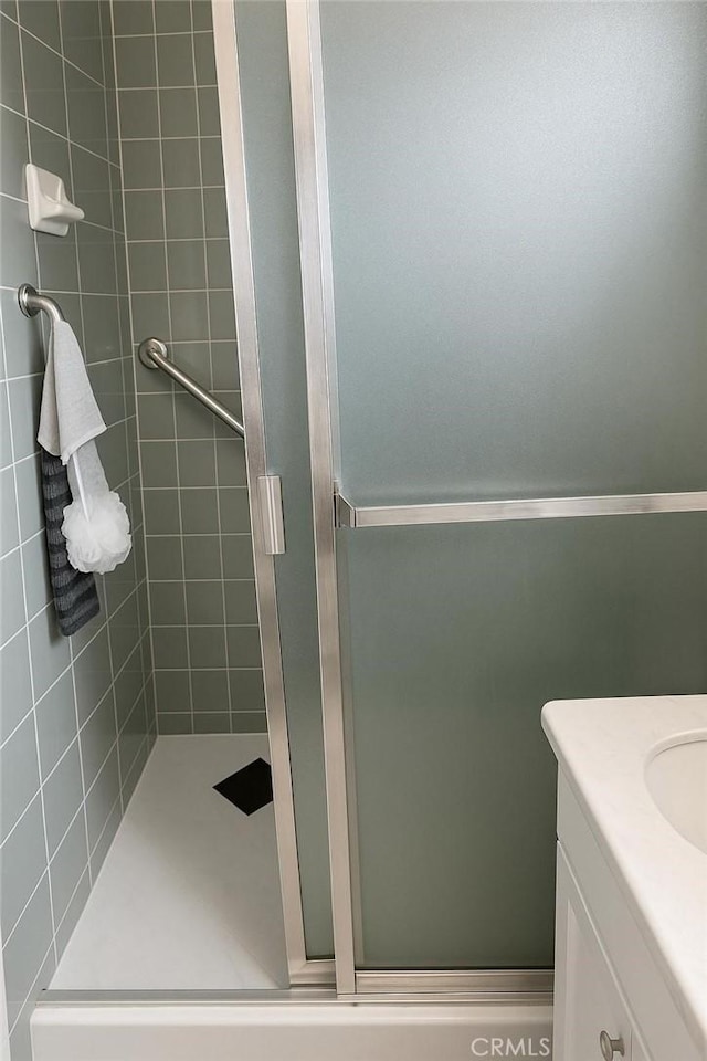 1600 N Hobart Blvd Unit 16, Los Angeles, CA 90027 - bathroom with a shower stall and vanity