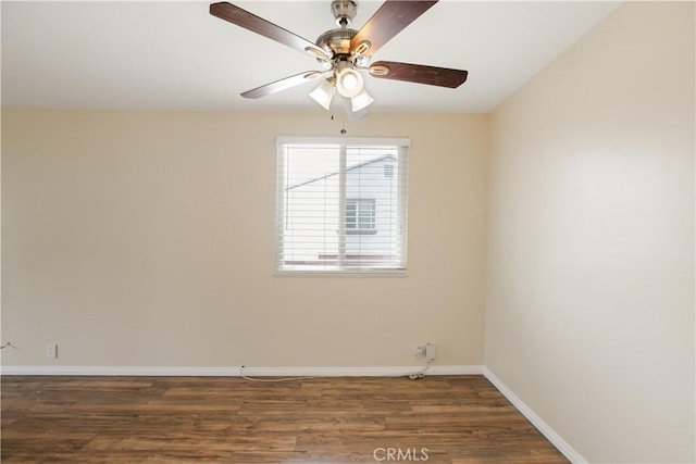 1808 W Palm Dr, West Covina, CA 91790 - empty room with wood finished floors, baseboards, and ceiling fan