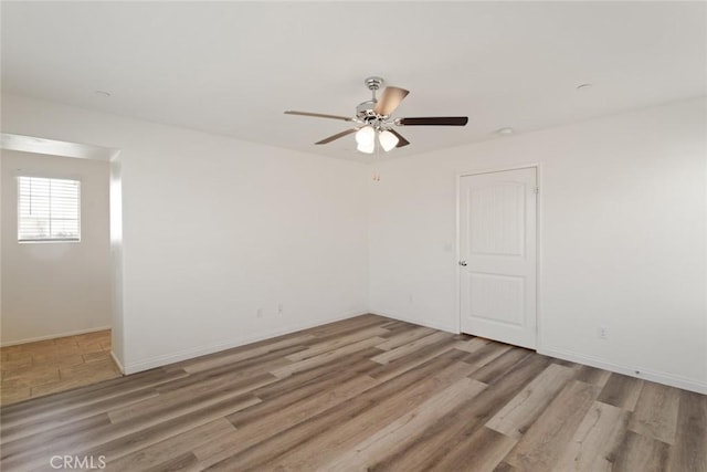17210 Pioneer Way, San Bernardino, CA 92407 - empty room featuring light wood finished floors and ceiling fan